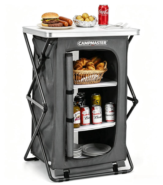 CAMPMASTER 35''H Compact Pop-Up Cupboard for Camping Storage