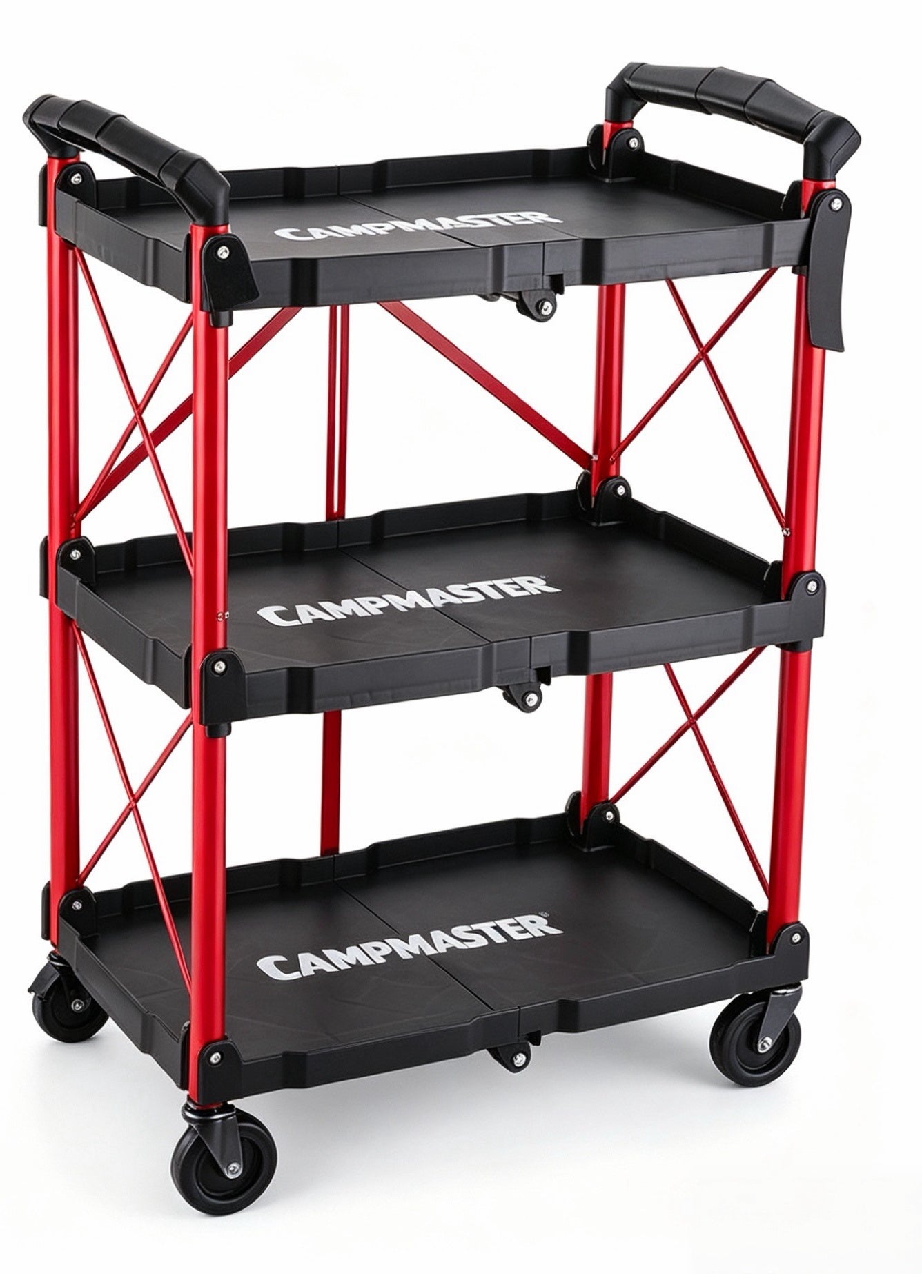 CAMPMASTER Portable Folding Serving Trolleys Cart