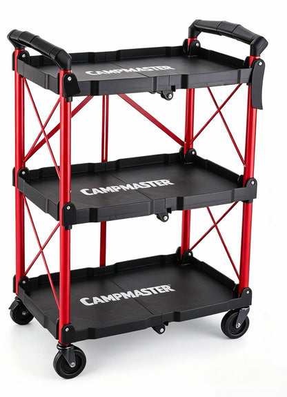 CAMPMASTER Portable Folding Serving Trolleys Cart