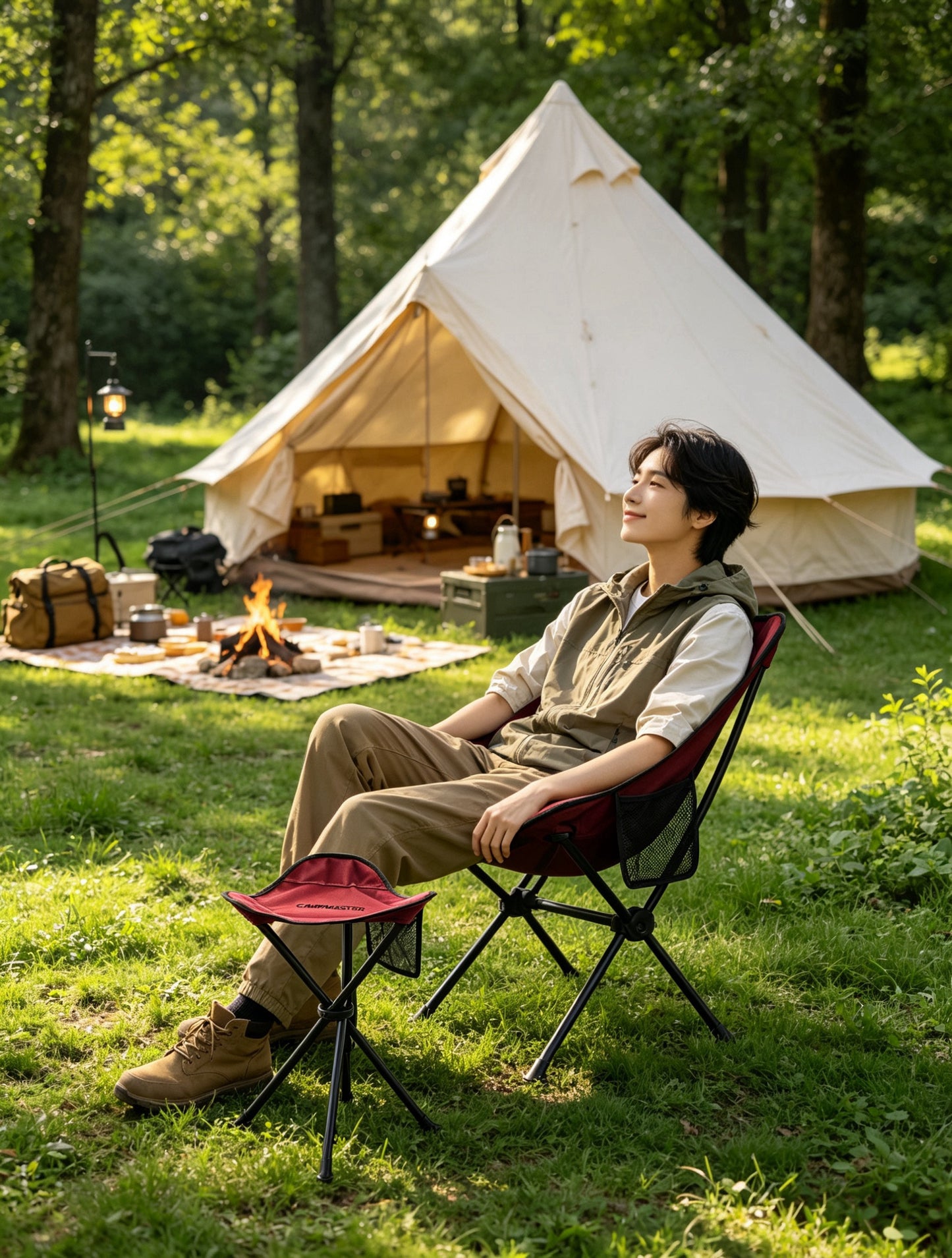 CAMPMASTER Outdoor Folding Tripod Stools